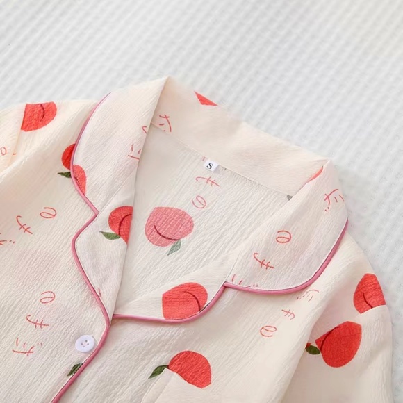 Peach Print Pajama Set - Picture 3 of 5